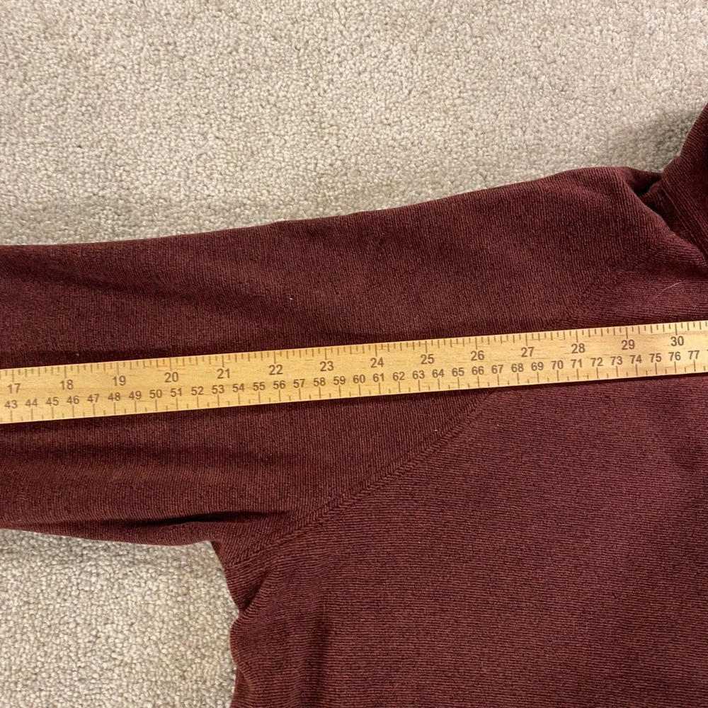 Sherpa Adventure Gear Pullover Womens XL Burgundy 1/4 Zip Fleece Thumbholes